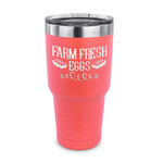 Farm Quotes 30 oz Stainless Steel Tumbler - Coral - Single Sided