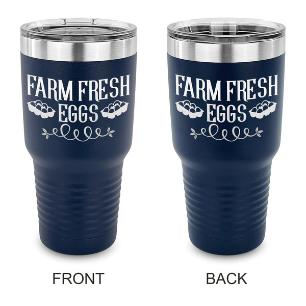 Custom Farm Quotes 30 oz Stainless Steel Tumbler - Navy - Double Sided