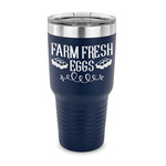 Farm Quotes 30 oz Stainless Steel Tumbler - Navy - Single Sided