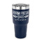 Farm Quotes 30 oz Stainless Steel Ringneck Tumblers - Navy - FRONT