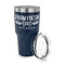 Farm Quotes 30 oz Stainless Steel Ringneck Tumblers - Navy - LID OFF