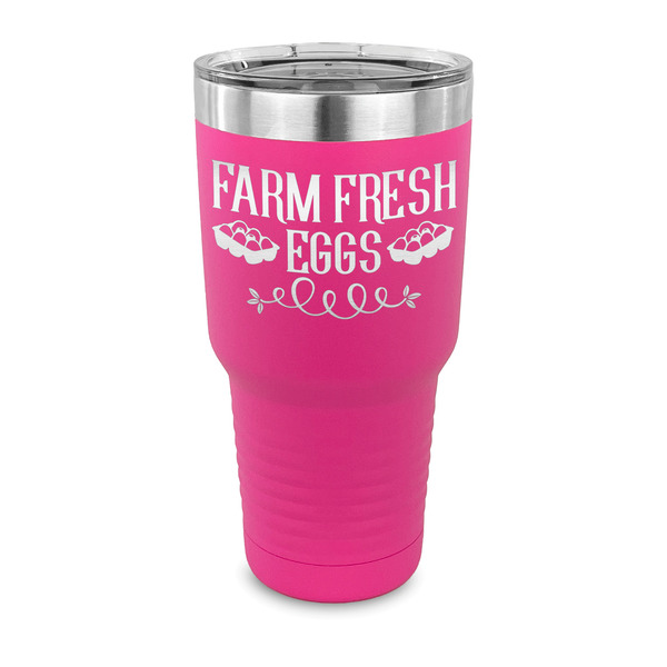 Custom Farm Quotes 30 oz Stainless Steel Tumbler - Pink - Single Sided