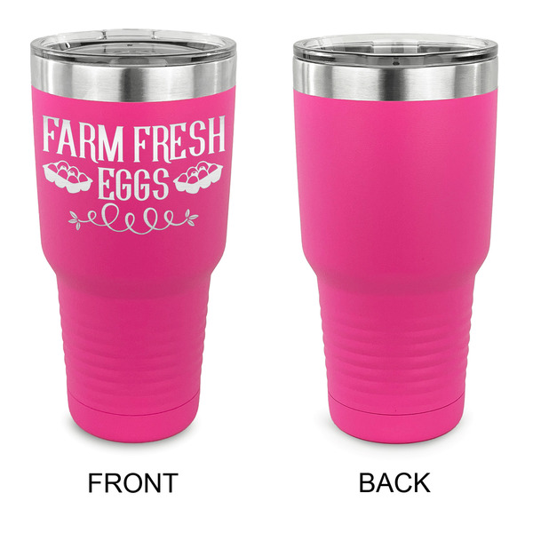 Farm Quotes 30 oz Stainless Steel Ringneck Tumblers - Pink - Single Sided - APPROVAL