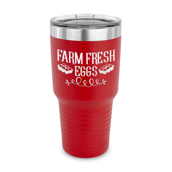 Custom Farm Quotes 30 oz Stainless Steel Tumbler - Red - Single Sided