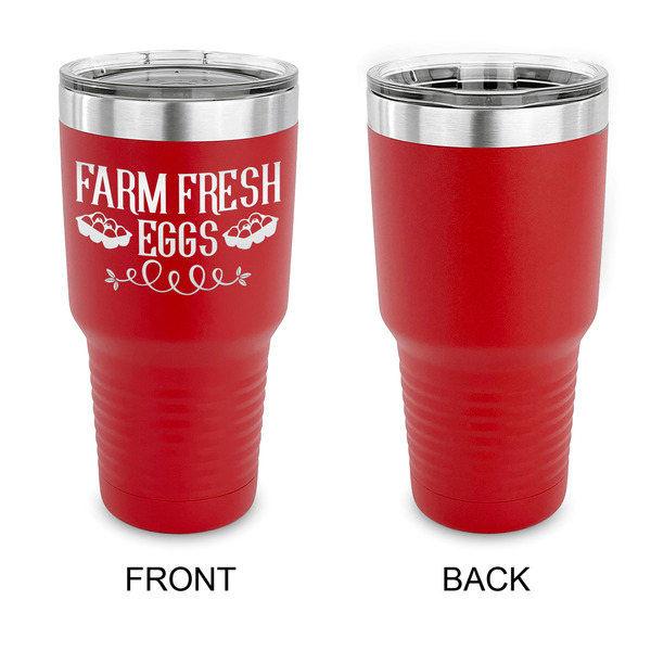 Farm Quotes 30 oz Stainless Steel Ringneck Tumblers - Red - Single Sided - APPROVAL