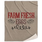 Farm Quotes Sherpa Throw Blanket