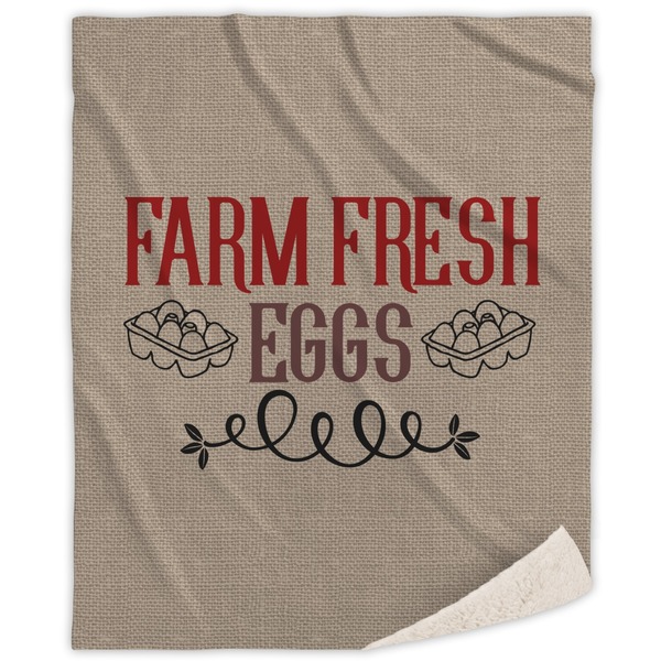 Custom Farm Quotes Sherpa Throw Blanket