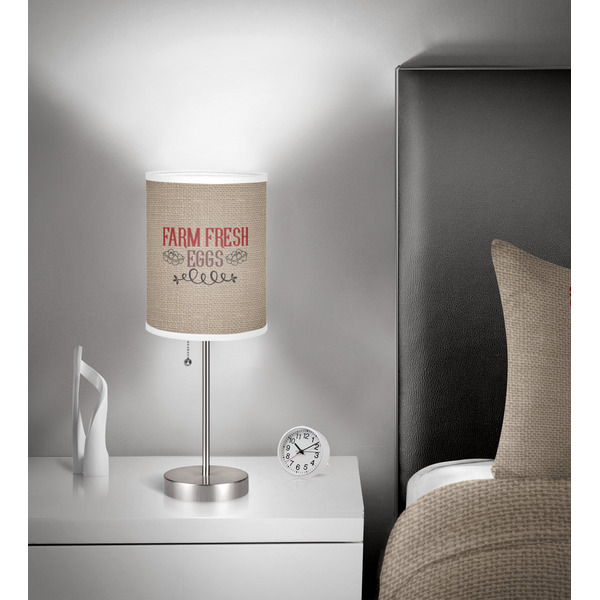 Farm Quotes 7 inch drum lamp shade - in room