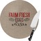 Farm Quotes Round Glass Cutting Board - Small