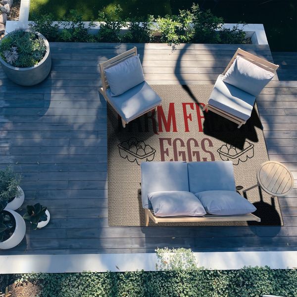 Farm Quotes 8'x10' Patio Rug - In context