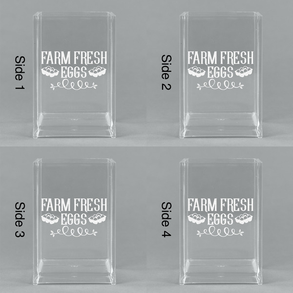 Farm Quotes Acrylic Pen Holder - All Sides