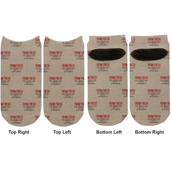 Farm Quotes Adult Ankle Socks - Double Pair - Front and Back - Apvl