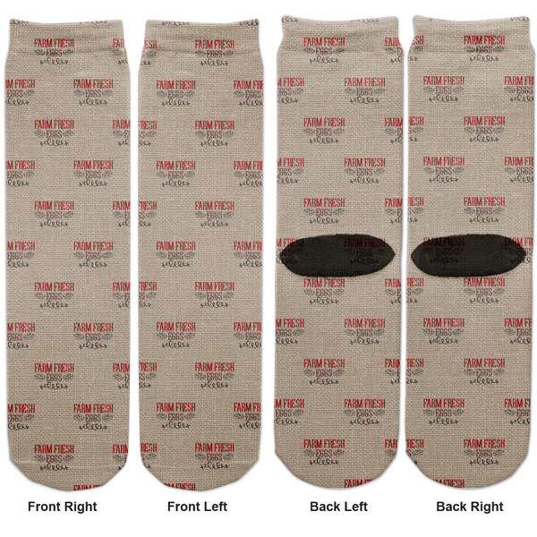 Farm Quotes Adult Crew Socks - Double Pair - Front and Back - Apvl