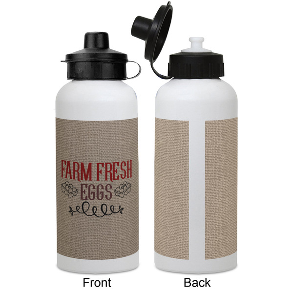 Farm Quotes Aluminum Water Bottle - White APPROVAL
