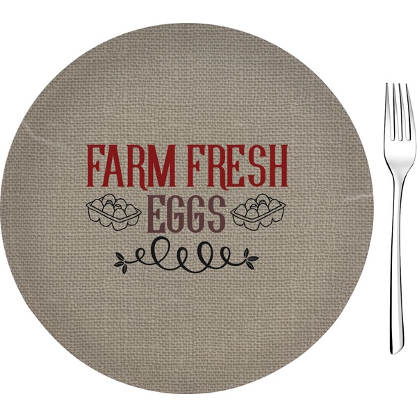 Custom Farm Quotes Glass Appetizer / Dessert Plate 8"
