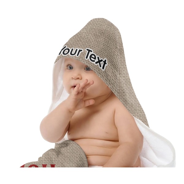 Farm Quotes Baby Hooded Towel on Child