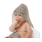 Farm Quotes Baby Hooded Towel on Child