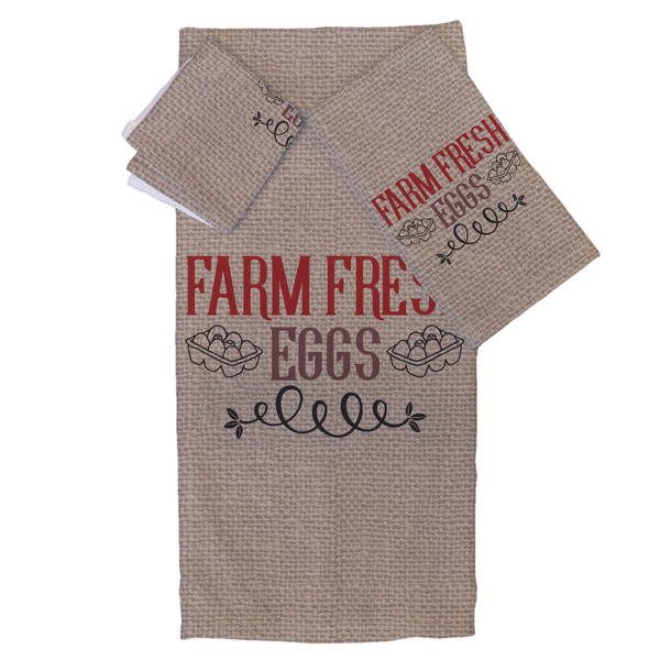 Custom Farm Quotes Bath Towel Set - 3 Pcs