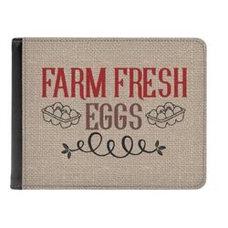 Farm Quotes Genuine Leather Men's Bi-fold Wallet (Personalized)