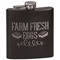 Farm Quotes Black Flask - Engraved Front