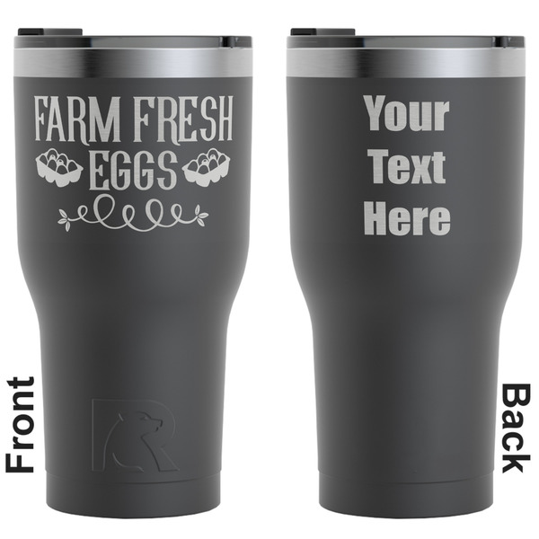 Custom Farm Quotes RTIC Tumbler - Black - Engraved Front & Back (Personalized)