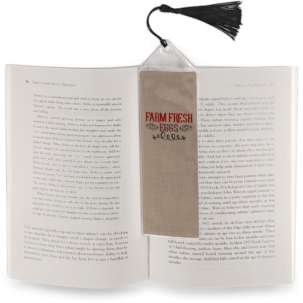 Farm Quotes Bookmark with tassel - In book