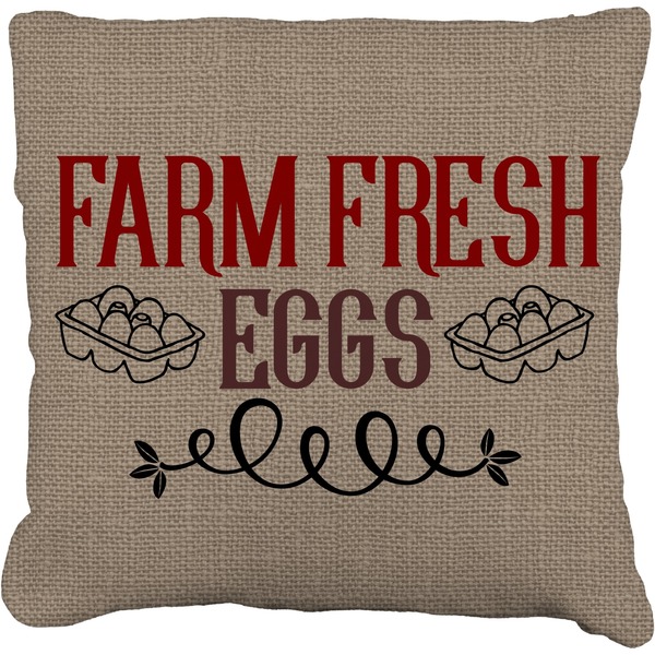 Custom Farm Quotes Faux-Linen Throw Pillow 18"