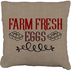 Farm Quotes Faux-Linen Throw Pillow 20"