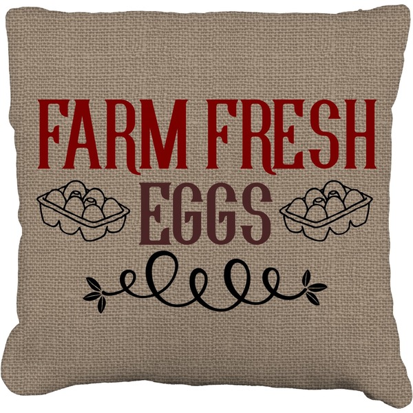 Custom Farm Quotes Faux-Linen Throw Pillow