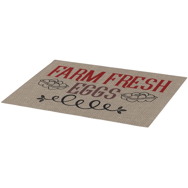 Farm Quotes Burlap Placemat (Angle View)