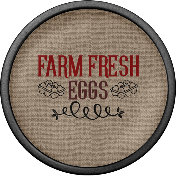 Farm Quotes Cabinet Knob - Black - Front