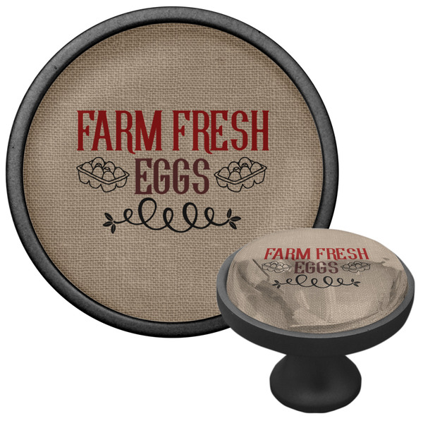 Farm Quotes Cabinet Knob - Black - Multi Angle