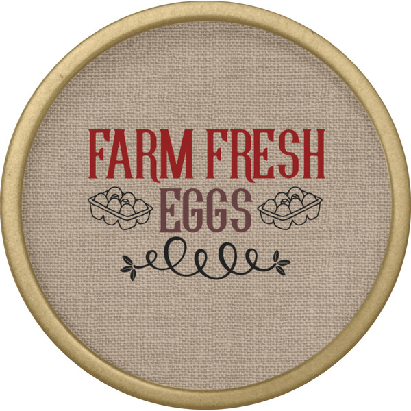 Farm Quotes Cabinet Knob - Gold - Front