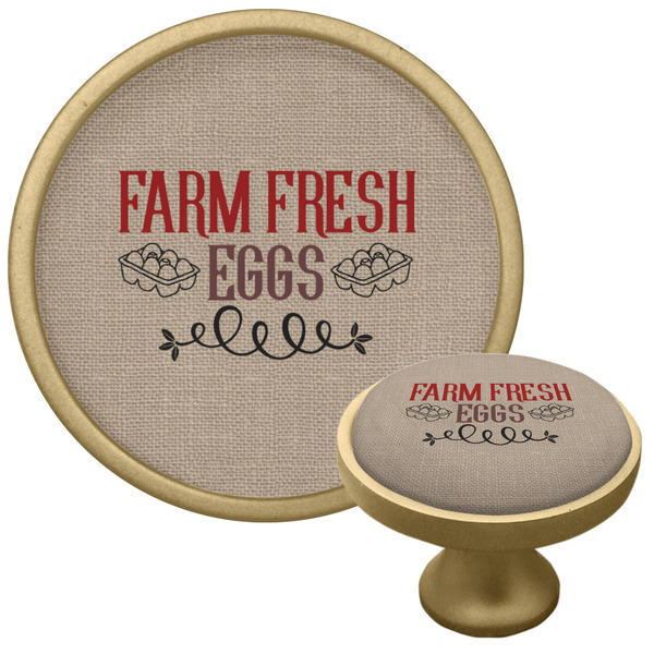 Farm Quotes Cabinet Knob - Gold - Multi Angle