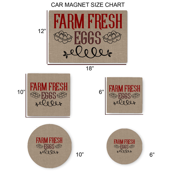 Farm Quotes Car Magnets - SIZE CHART