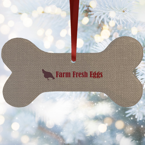 Custom Farm Quotes Ceramic Dog Ornament