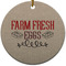 Farm Quotes Round Ceramic Ornament