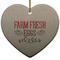 Farm Quotes Heart Ceramic Ornament