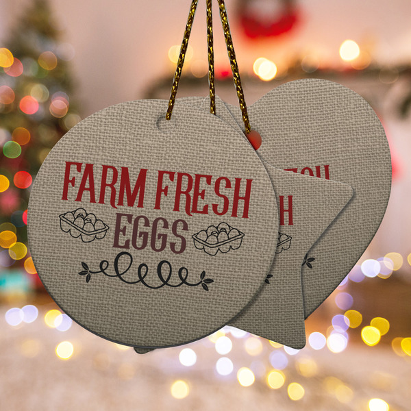 Custom Farm Quotes Ceramic Ornament