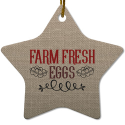 Farm Quotes Star Ceramic Ornament