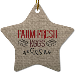 Farm Quotes Star Ceramic Ornament