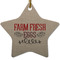 Farm Quotes Star Ceramic Ornament
