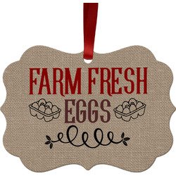 Farm Quotes Metal Frame Ornament - Double Sided