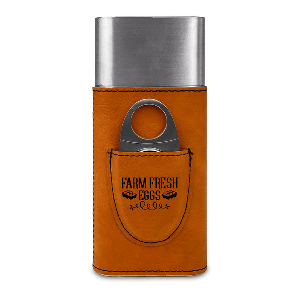 Farm Quotes Cigar Case with Cutter - FRONT