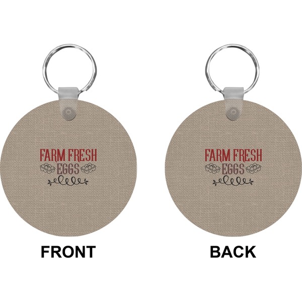 Farm Quotes Circle Keychain (Front + Back)