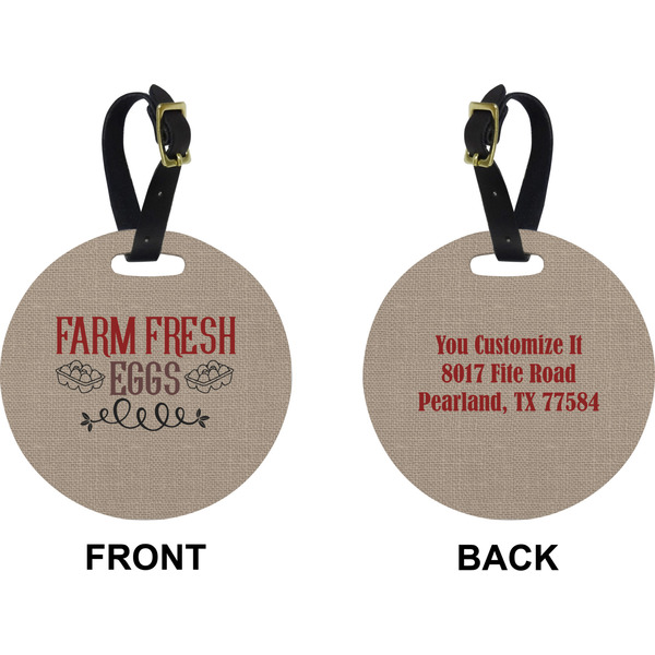 Farm Quotes Circle Luggage Tag (Front + Back)