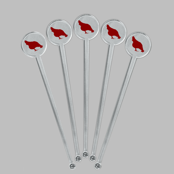 Farm Quotes Clear Plastic 7" Stir Stick - Round - Fan View