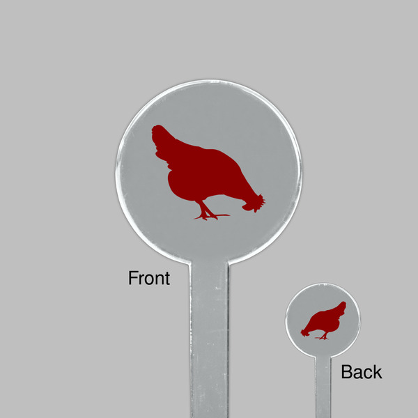 Farm Quotes Clear Plastic 7" Stir Stick - Round - Front & Back