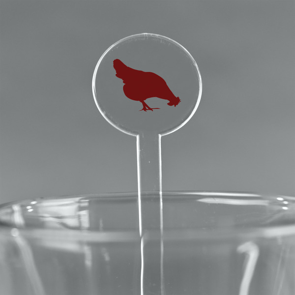 Custom Farm Quotes 7" Round Plastic Stir Sticks - Clear