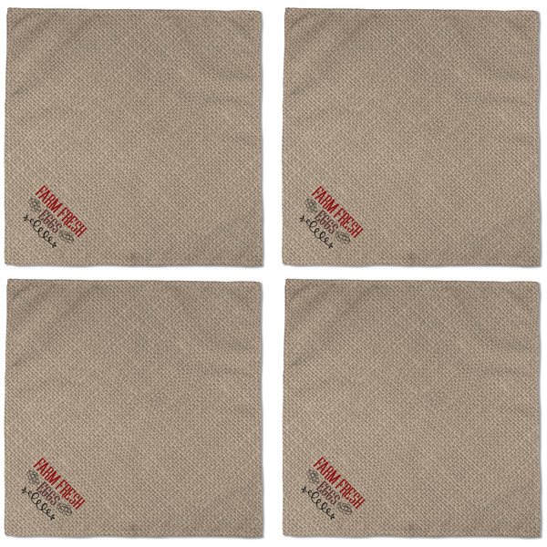 Farm Quotes Cloth Napkins - Personalized Dinner (APPROVAL) Set of 4